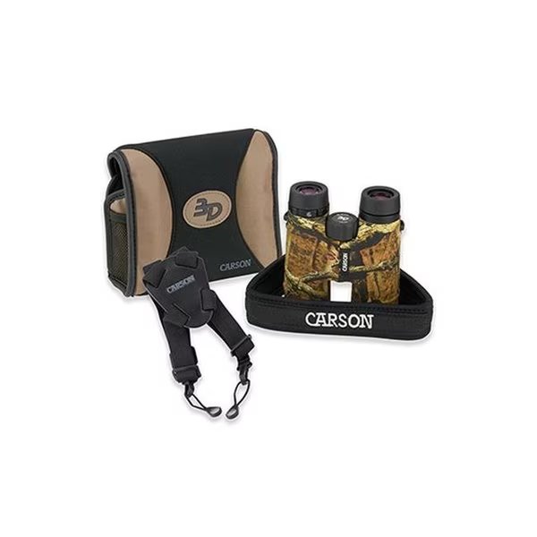 Carson Optical TD-042EDMO 10 x 42 mm. 3D Series Binoculars w/High Definition Optics and ED Glass Mossy Oak, Carson Optical, Mfr#: TD-042EDMO